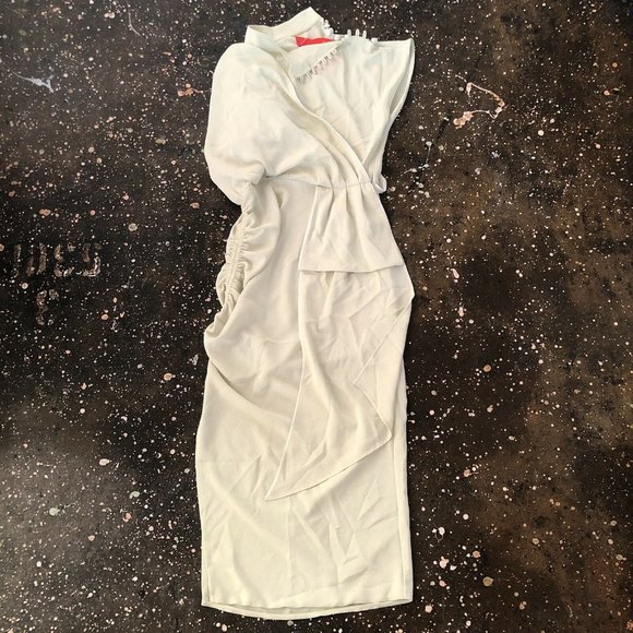 MARIANNA SENCHINA Toga Dress Pistachio Green Party - Picture 8 of 10